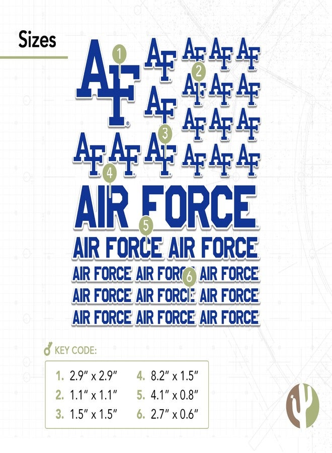 Desert Cactus United States Air Force Academy Sticker Air Force Fighting Falcorns Vinyl Decal Laptop Water Bottle Car Scrapbook Sheet (Type 1-1) - Image 3