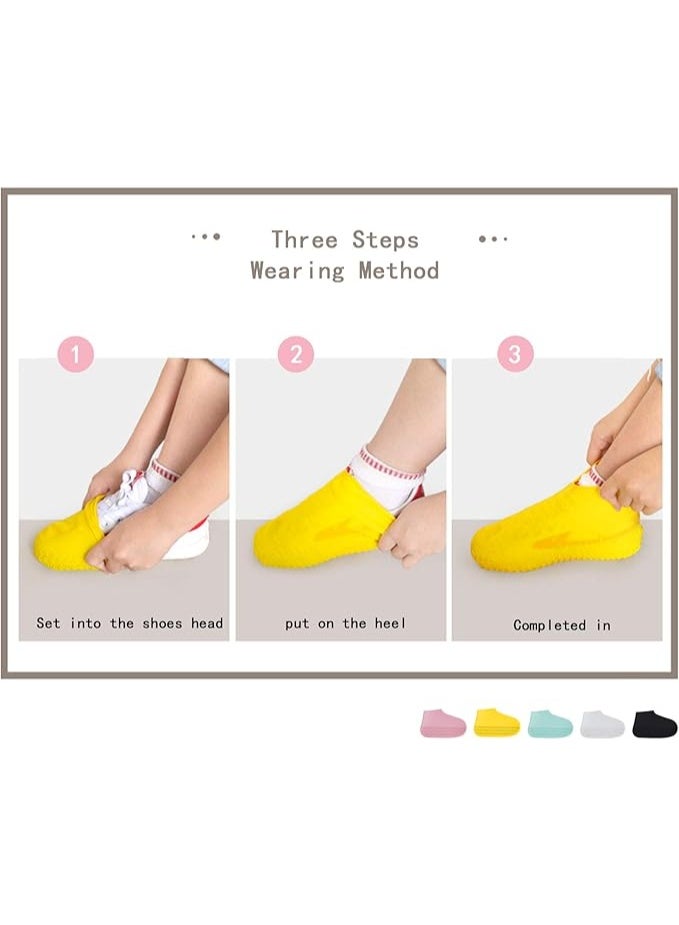 Meetion Silicone Waterproof Shoes Cover,Reusable No-Slip Silicone Shoe Protectors for Kids,Women,Men. (Large) - Image 1