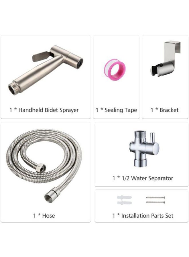 NIBEMINENT Handheld Bidet Sprayer Silver 24centigram - Image 3