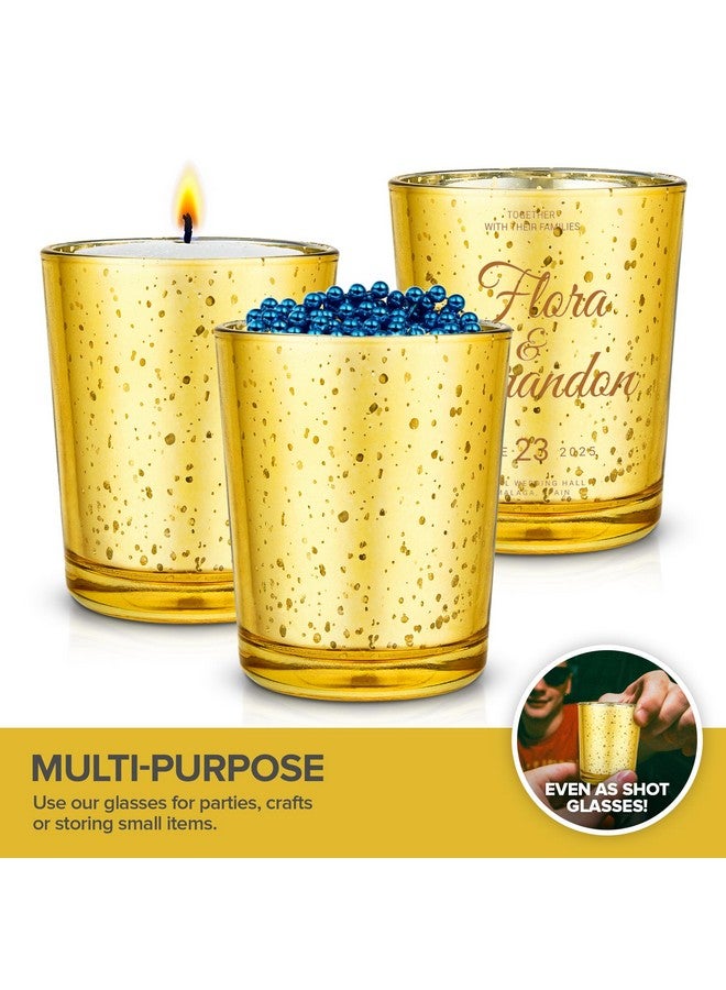 Stock Your Home Stock Your Home Gold Votive Candle Holders Bulk Pack (36 Count), Tea Lights Candle Holder for Table Centerpiece, Christmas, Valentine, and Wedding Votive Candle Holders, Glass Votives Set  - Image 5
