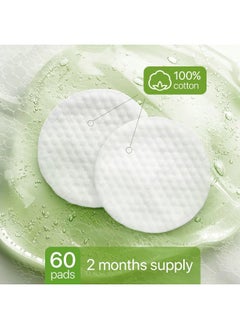 REMEDIAL PAX Glycolic Acid Resurfacing Pads for Face and Body - Exfoliating Facial Peel - Vitamins B5 C E, Green Tea - Glycolic Acid Face Wash – 60 Pre-Moistened Cotton Pads for Face Cleansing and Peeling  - Image 1