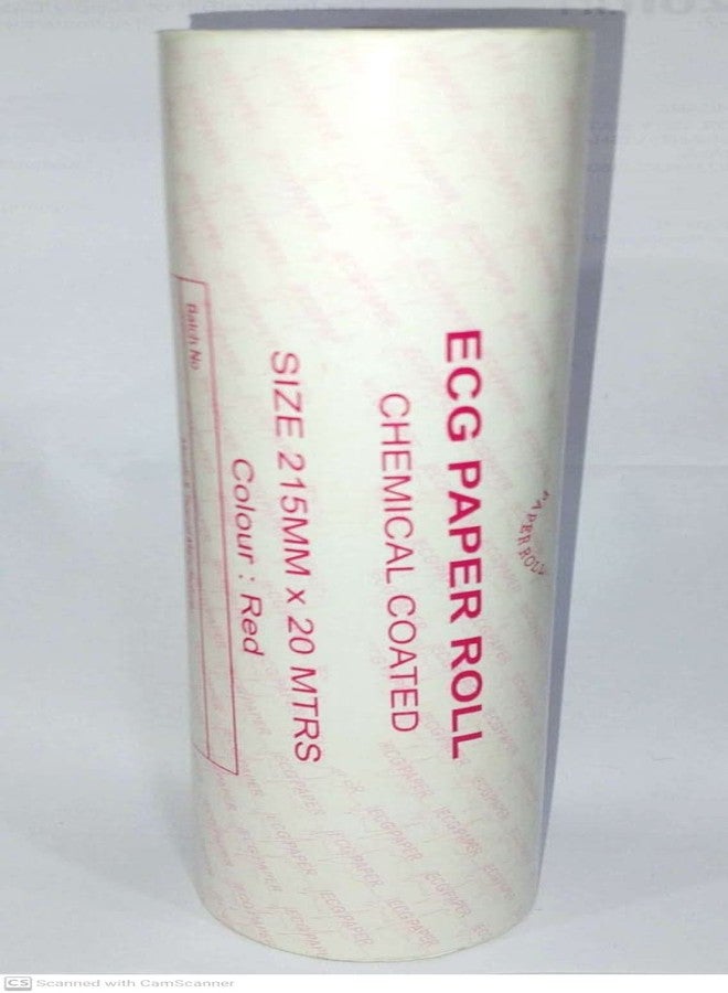 DHIPL - 215 MM X 20 MTR ECG Paper ROLL Full Graph (Set of 10) - Image 1