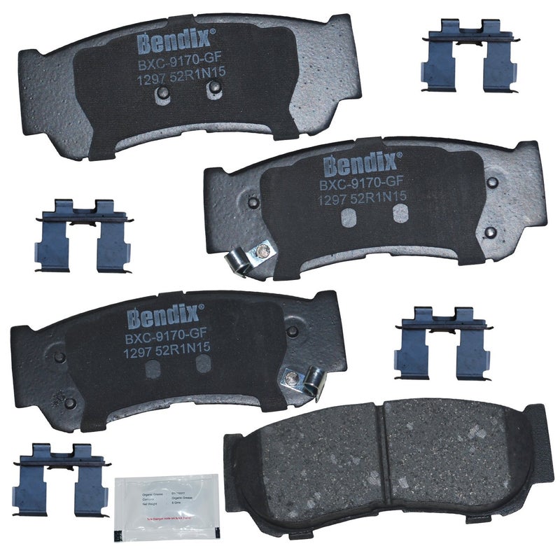 Bendix Priority1 CFC1297 Ceramic Rear Brake Pads for Hyundai Santa Fe 2009-2007 - Image 2