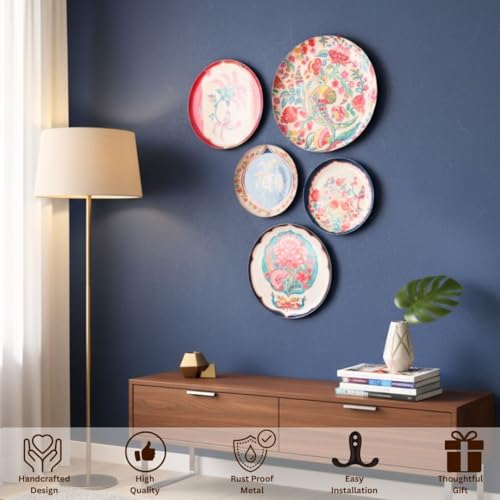 RITUALISTIC Birds of Paradise Wall Plates & Paintings | Perfect Home Decor and Wall Decor Items for Your Hall and Living Room | Set of 5 | Gift items - Image 3