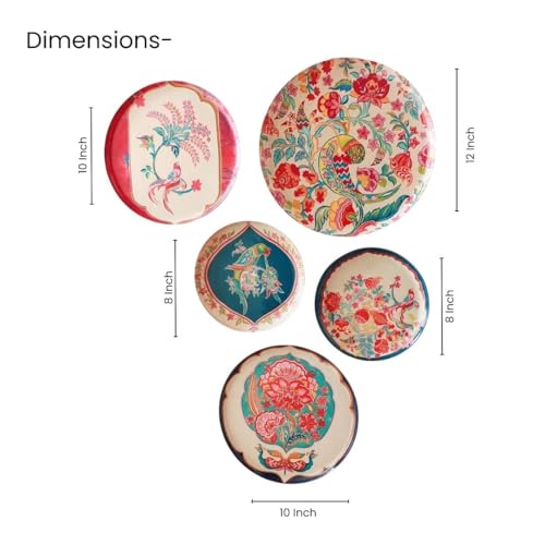RITUALISTIC Birds of Paradise Wall Plates & Paintings | Perfect Home Decor and Wall Decor Items for Your Hall and Living Room | Set of 5 | Gift items - Image 2