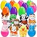AUUGUU 12 Pack Prefilled Easter Eggs with Animals Stuffers Plush Toys for Easter Egg Hunt Easter Basket Stuffers Fillers Easter Party Favors Easter Classroom Prize Supplies - Image 2
