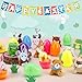 AUUGUU 12 Pack Prefilled Easter Eggs with Animals Stuffers Plush Toys for Easter Egg Hunt Easter Basket Stuffers Fillers Easter Party Favors Easter Classroom Prize Supplies - Image 4