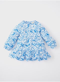 DeFacto Baby Girl Floral Long Sleeve Seersucker Textured D  - Image 2