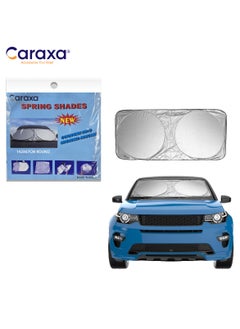 Caraxa Car Windshield Sun Shade Round Color Silver 142X67CM  - Image 1