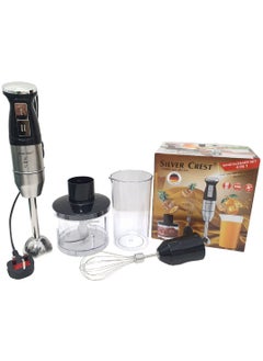 SILVER CREST Sliver Crest Stainless Steel Heavy Duty 4 In 1 Handheld Silver Immersion Blender And Juicer And Chopper And Grinder And Mincer And Shaker With Copper Motor 800W  - Image 2