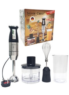 SILVER CREST Sliver Crest Stainless Steel Heavy Duty 4 In 1 Handheld Silver Immersion Blender And Juicer And Chopper And Grinder And Mincer And Shaker With Copper Motor 800W  - Image 1