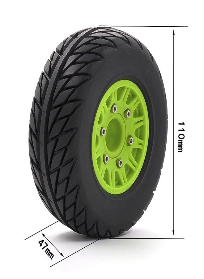 GoolRC مجموعة إطارات مطاطية لسيارات RC بقطر خارجي 4.33 بوصة / 110 مم مع جنوط سداسية 12 مم 14 مم 17 مم لسيارات TRX HSP تاميا HPI للطرق الوعرة شاحنة قصيرة لسيارات RC - Image 2