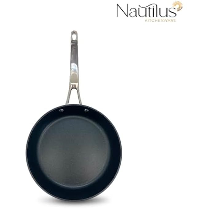 Nautilus Kitchenware Frypan 26Cm Forged Aluminium Marble Non Stick Coating Frying Pan Pfoa Free Dishwasher Safe Skillet Steel Handle Cookware  BlackSteel - Image 3