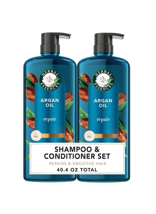 Herbal Essences - Argan Oil Repair Shampoo & Conditioner Set, Moisturizes & Smoothes, Paraben-Free, Color-Safe, Ph-Balanced, Citrus Scent, 20.2 Fl Oz, 2-Pack - Image 1