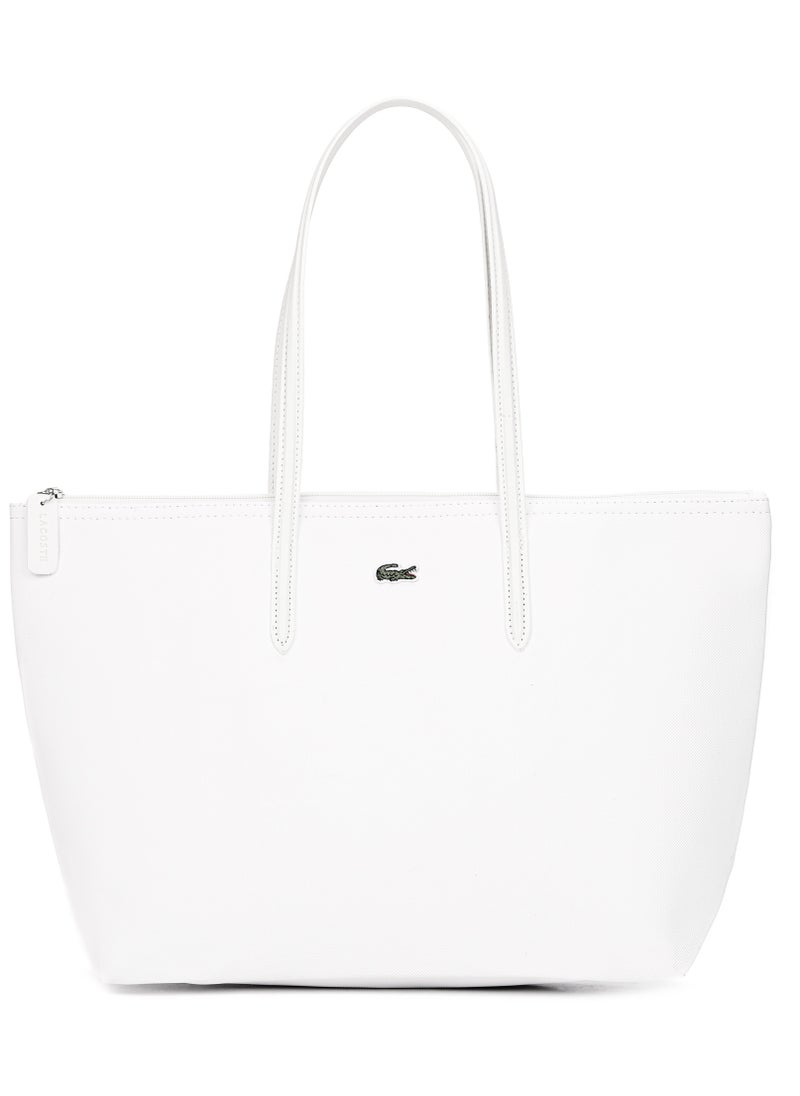 LACOSTE Lacoste Women's Large Shoulder Bag White Tote Bag Women's Lacoste Crossbody Bag  - Image 1
