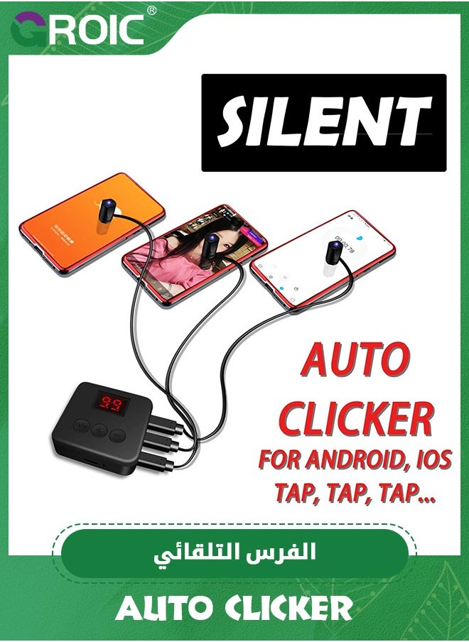 GROIC - Auto Clicker for iPhone iPad, Adjustable Automatic Physical Tapper,Phone Screen Device Speed Clicker for Android IOS, Simulated Finger Continuous Clicking, Suitable for Games, Live Broadcasts - Image 1
