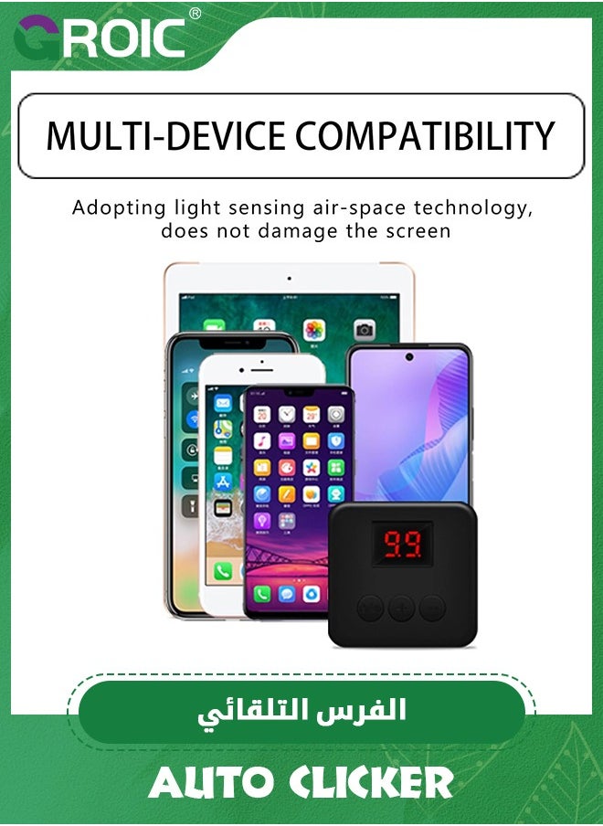 GROIC - Auto Clicker for iPhone iPad, Adjustable Automatic Physical Tapper,Phone Screen Device Speed Clicker for Android IOS, Simulated Finger Continuous Clicking, Suitable for Games, Live Broadcasts - Image 1