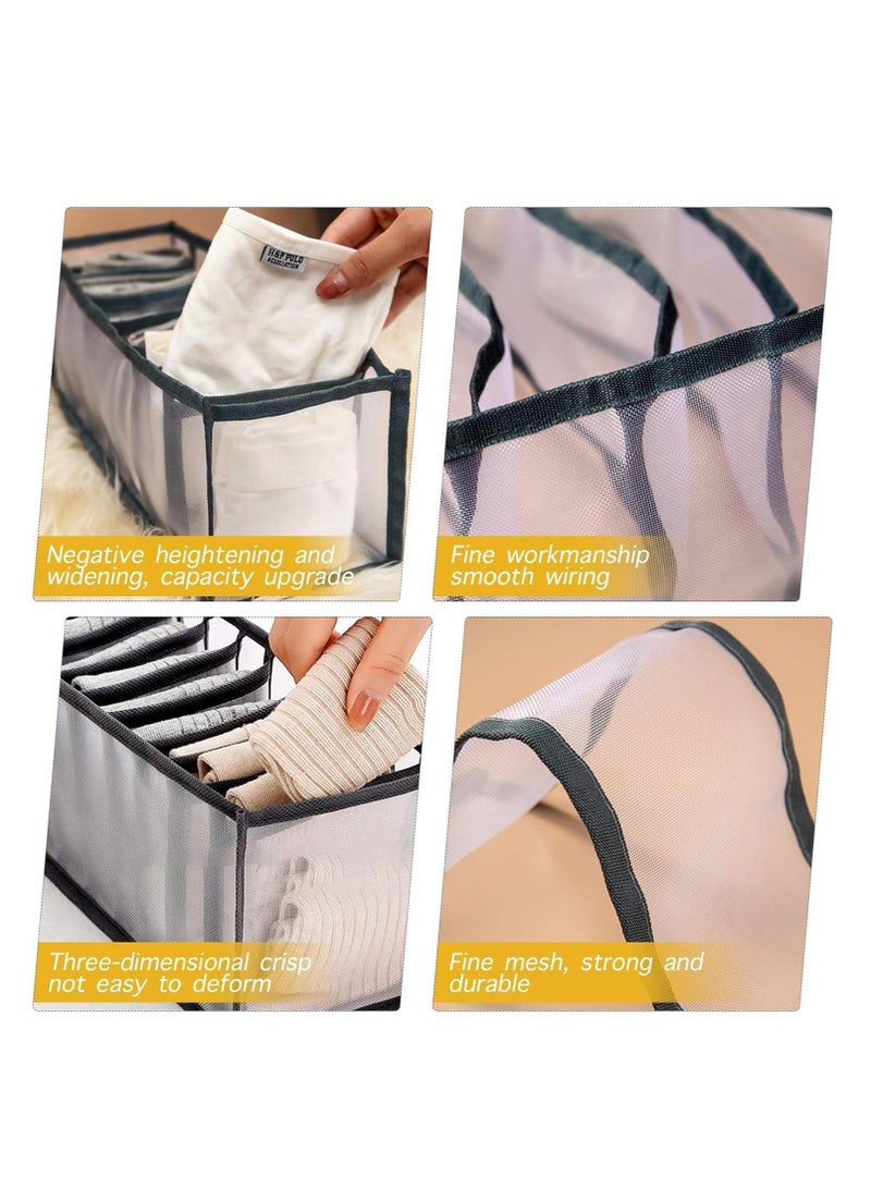 Y&D 3-Piece Drawer Style Thickened Underwear Storage Bag Dormitory Home Storage Box Mesh Socks Transparent Storage - Image 3