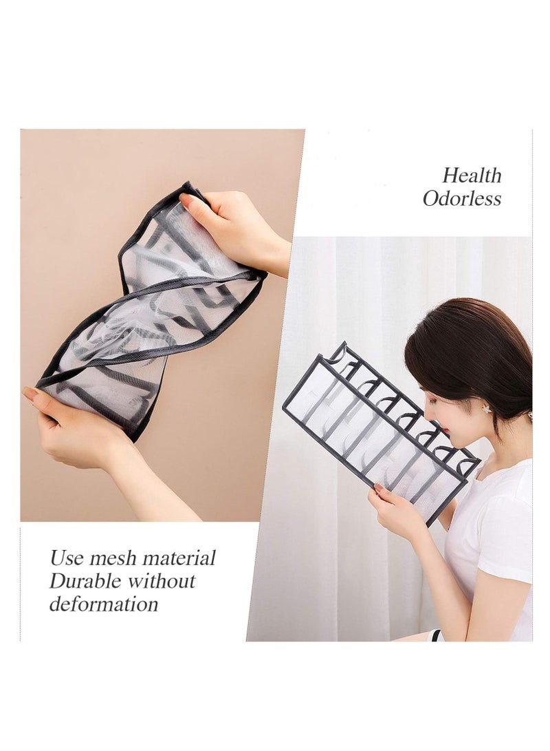 Y&D 3-Piece Drawer Style Thickened Underwear Storage Bag Dormitory Home Storage Box Mesh Socks Transparent Storage - Image 5