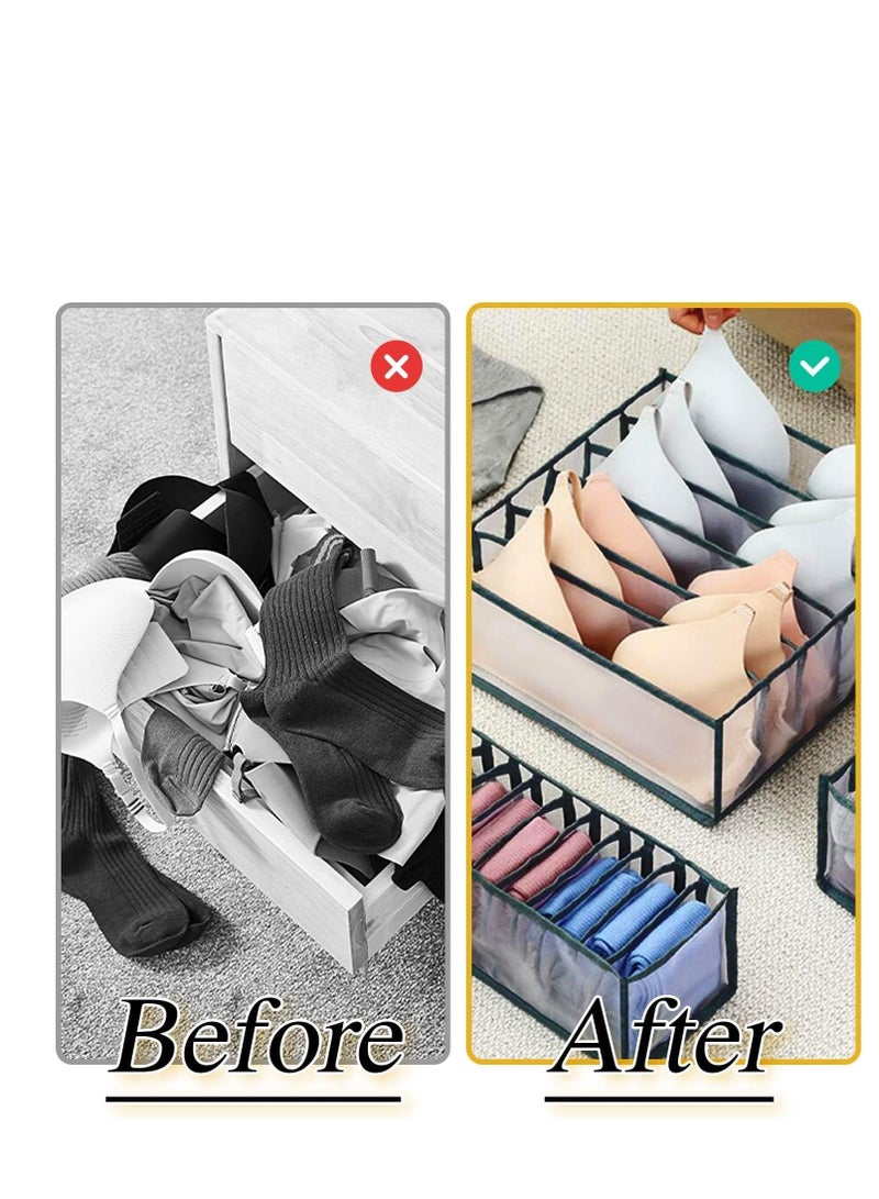 Y&D 3-Piece Drawer Style Thickened Underwear Storage Bag Dormitory Home Storage Box Mesh Socks Transparent Storage - Image 4