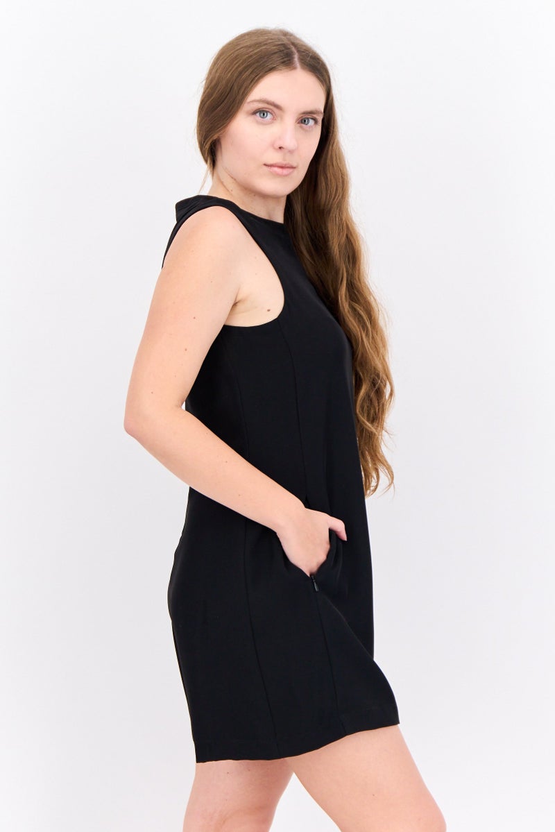 Lyle & Scott Women Brand Logo Mini Dress, Black - Image 2