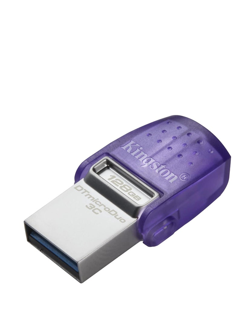 كينغستون DataTraveler MicroDuo 3C 128GB USB-A/USB-C 200MB/s Flash Drive DataTraveler MicroDuo - Image 1