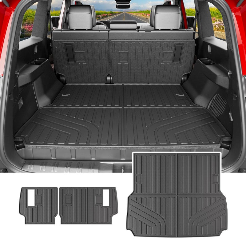 powoq Cargo Mat Compatible with 2024-2026 Toyota Land Cruiser Trunk Mat Lexus GX550 Overtrail Cargo Liner TPE Backrest Trunk Liner Replacement for 2024-2026 Toyota Land Cruiser Accessories - Image 1