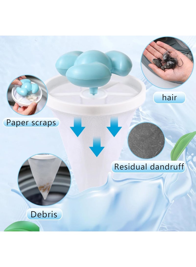 Cobest Pet Hair Remover for Laundry, 3PCS Reusable Laundry Lint Remover, Floating Hair Filtering Mesh Removal, Rotates 360°Lint Catcher, Washing Machine Hair Catcher, Easy to Clean, Hair Filter Net Bag - Image 3