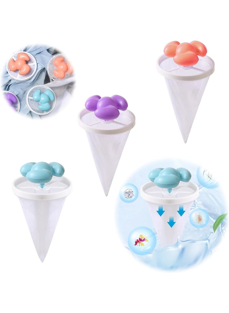 Cobest Pet Hair Remover for Laundry, 3PCS Reusable Laundry Lint Remover, Floating Hair Filtering Mesh Removal, Rotates 360°Lint Catcher, Washing Machine Hair Catcher, Easy to Clean, Hair Filter Net Bag - Image 1