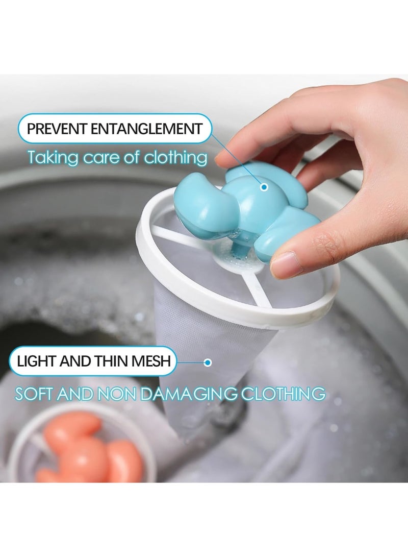 Cobest Pet Hair Remover for Laundry, 3PCS Reusable Laundry Lint Remover, Floating Hair Filtering Mesh Removal, Rotates 360°Lint Catcher, Washing Machine Hair Catcher, Easy to Clean, Hair Filter Net Bag - Image 2