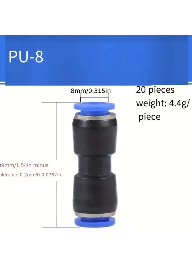 40pcs Plastic Air Hose Quick Connect Fittings For 6 8 10 12mm Tubing Pneumatic Connector Set - Image 5