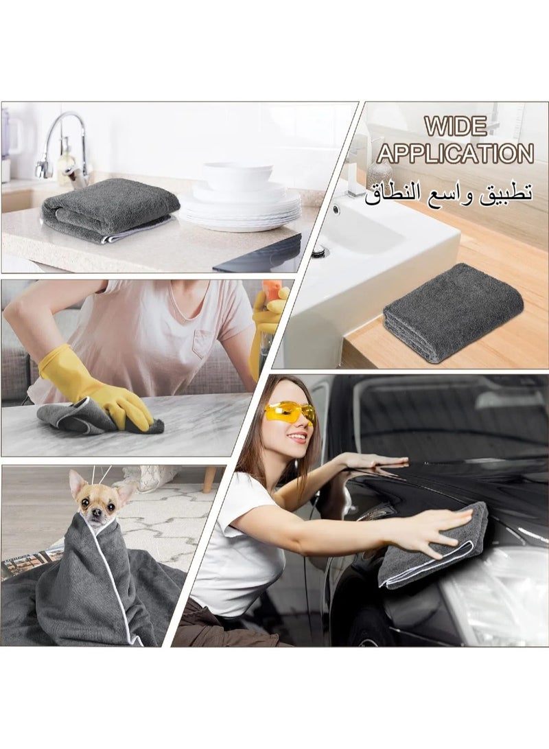 3 Pack Microfiber Car Cleaning Towel Cloth Multifunctional Wash Washing Drying Cloths Cleaning Wipes Super Absorbent Microfiber Towel - Image 4