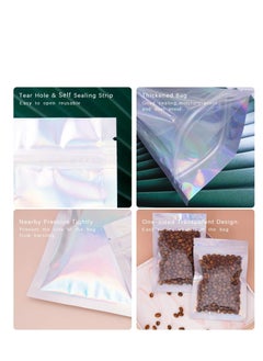 Generic 100 Pcs Resealable Holographic Mylar Bags, 4 x 6 Inch Smell Proof Ziplock Pouches for Cosmetics, Party Supplies, and Food Storage  - Image 3