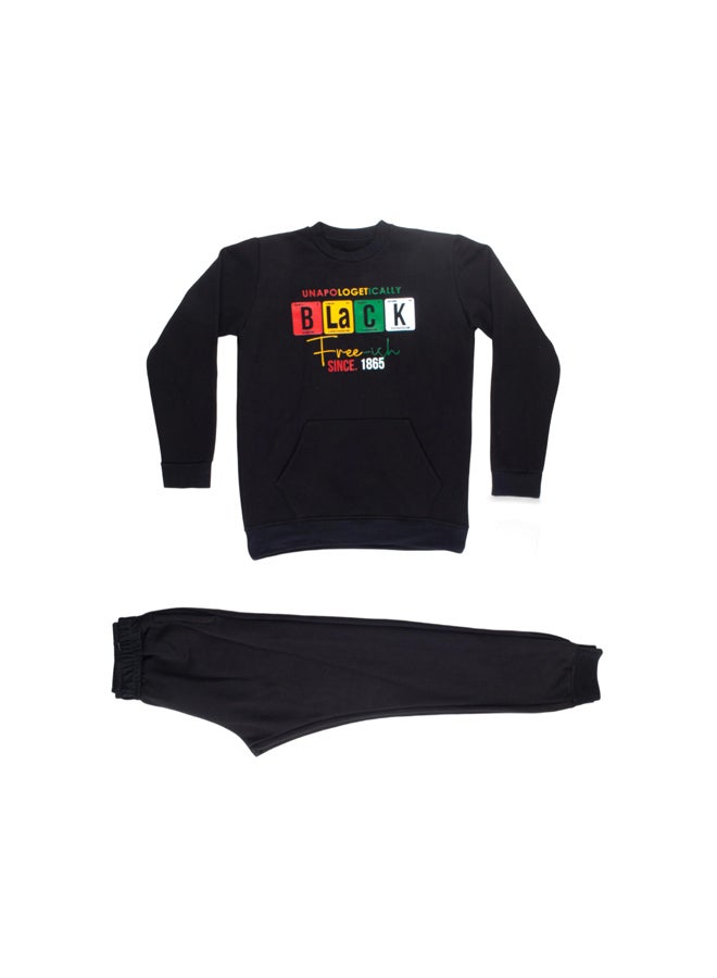 Papillon Boy Melton Printed Winter Pajama Set