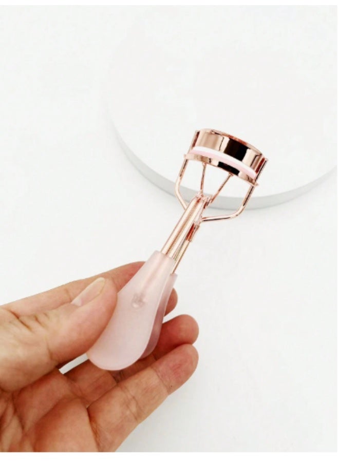 Shein Rose Gold Transparent Pink Handle Eyelash Curler – Essential Beauty Makeup Tool - Image 2