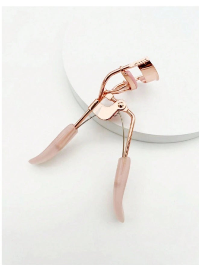 Shein Rose Gold Transparent Pink Handle Eyelash Curler – Essential Beauty Makeup Tool - Image 3
