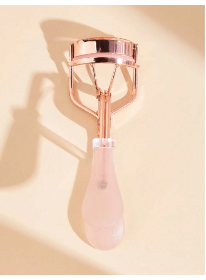 Shein Rose Gold Transparent Pink Handle Eyelash Curler – Essential Beauty Makeup Tool - Image 4