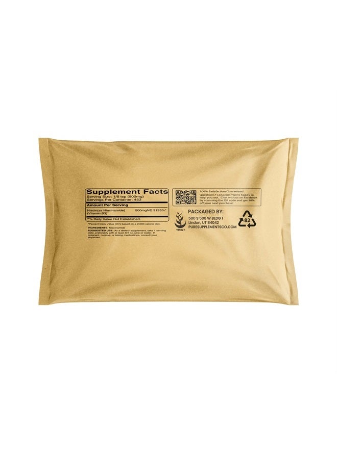 PURE ORIGINAL INGREDIENTS مسحوق النياسيناميد (8 أونصات) فيتامين ب3 خالي من الاحمرار، مكمل غذائي - Image 2