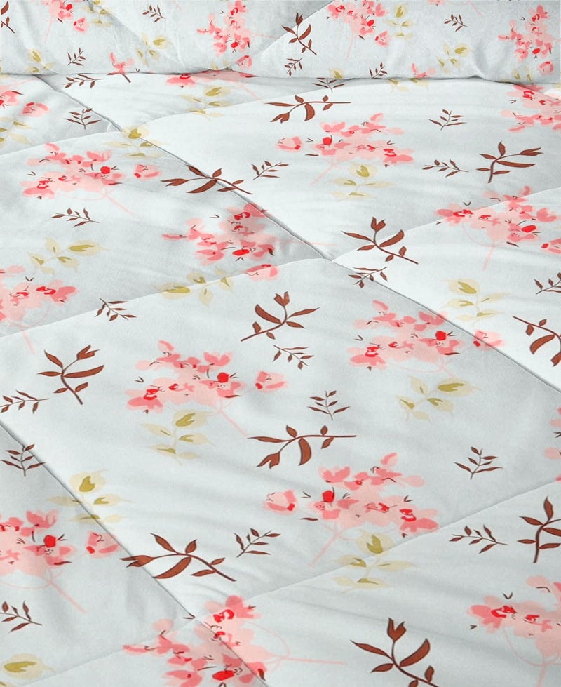 VAS COLLECTIONS 220 GSM Microfiber Reversible AC Comforter |Quit | Blanket | Duvets for Single Bed 180Tc (60x90 Inches, Pink and Brown) - Image 3