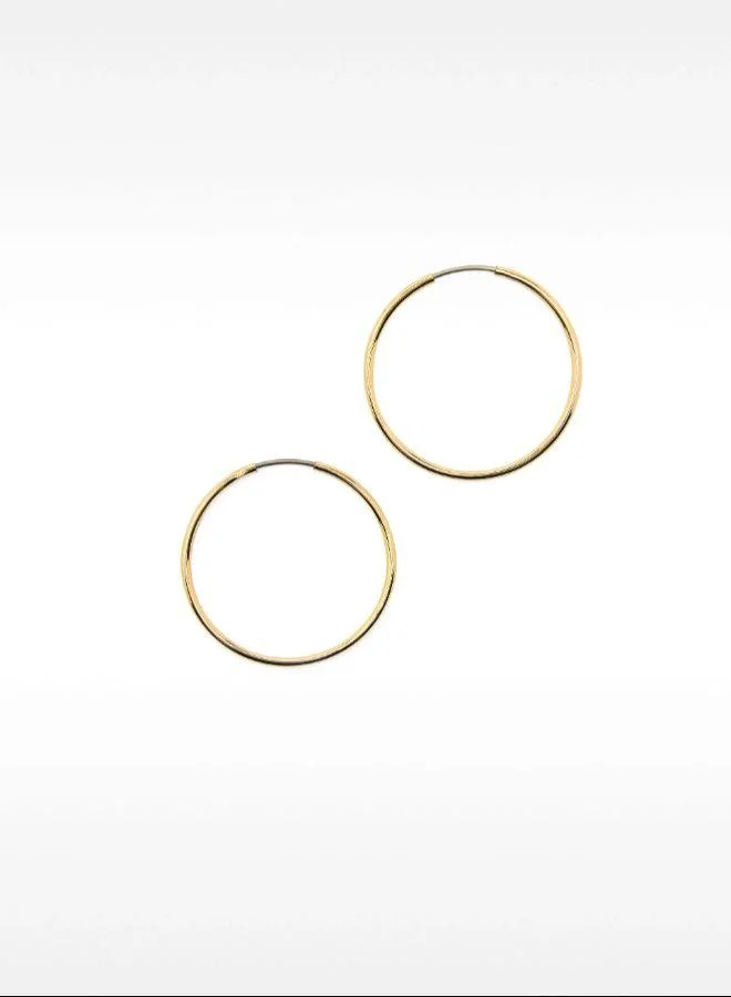 PARFOIS Small gold hoop earrings