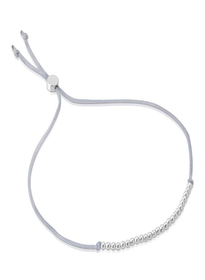 Lucky Feather Happy 25th Birthday Gifts For Women - Sterling Silver Dipped Beads Bracelet on Adjustable 7”- 8” Cord - Turning 25 Birthday Gifts For Her - Image 2