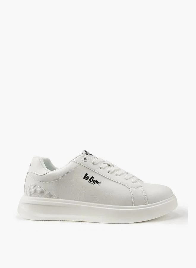 Lee Cooper WHITE Men'S Solid Lace-Up Ortholite Sneakers for Men | Best Price UAE