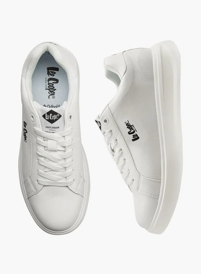 Men'S Solid Lace-Up Ortholite Sneakers