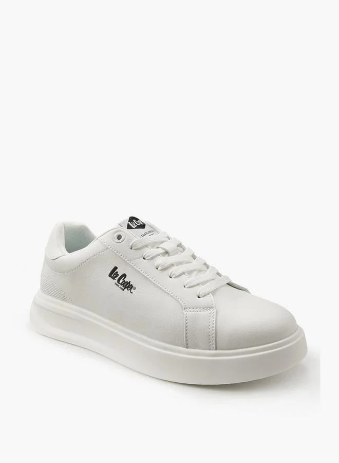 Lee Cooper WHITE Men'S Solid Lace-Up Ortholite Sneakers for Men | Best Price UAE
