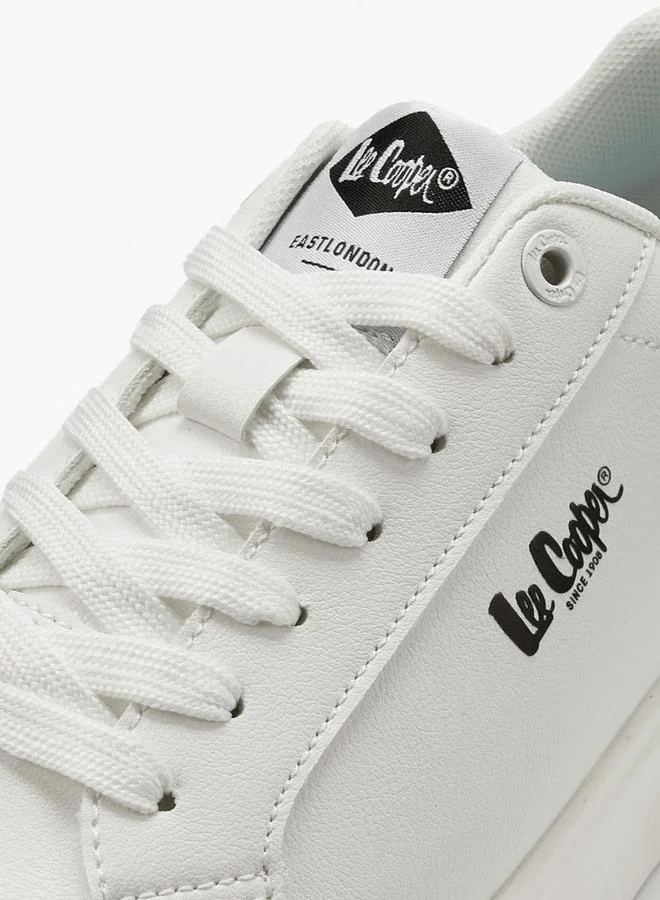 Lee Cooper WHITE Men'S Solid Lace-Up Ortholite Sneakers for Men | Best Price UAE