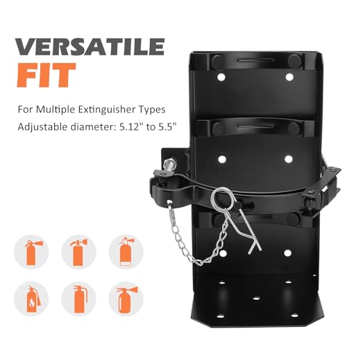 SPARKWHIZ 2 Pack Fire Extinguisher Mount for 10lb dry/5lb CO2 Extinguisher, Fire Extinguisher Mounting Bracket for Vehicle, Boat, Home, Garage - Image 2