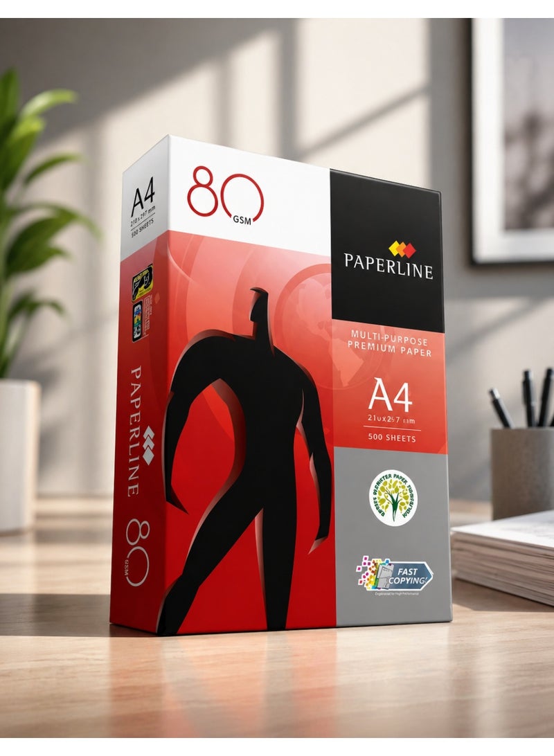 ورق نسخ Paperline محايد الكربون A4 80 جرامًا للمتر المربع - 500 ورقة