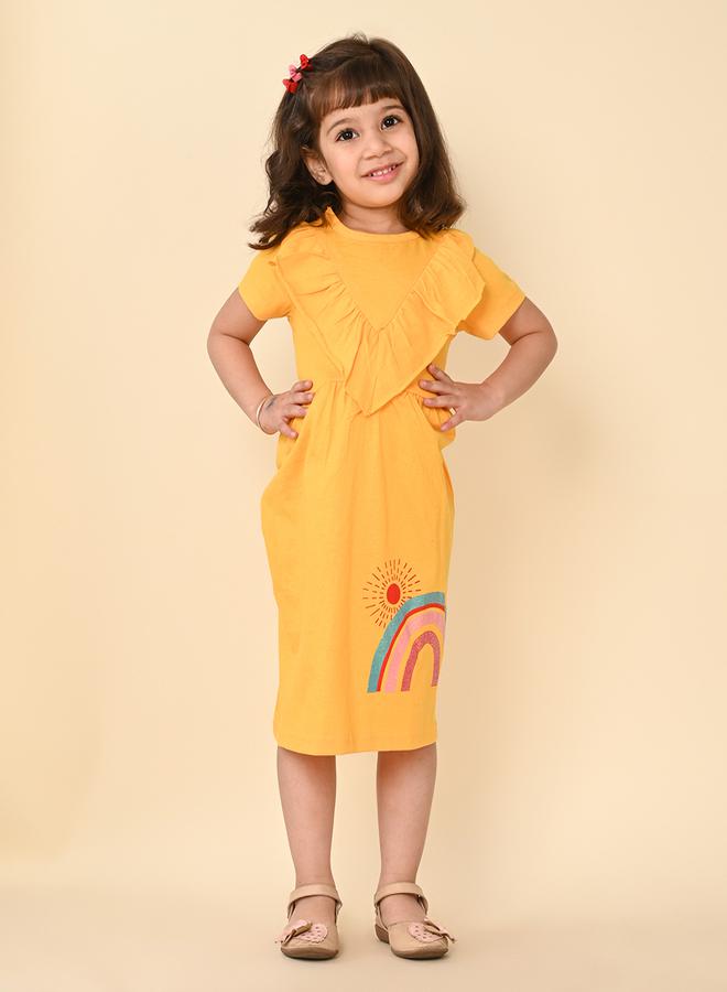 ليل بيكس فستان ميدي مطبع بطبعة جرافيك - Image 3