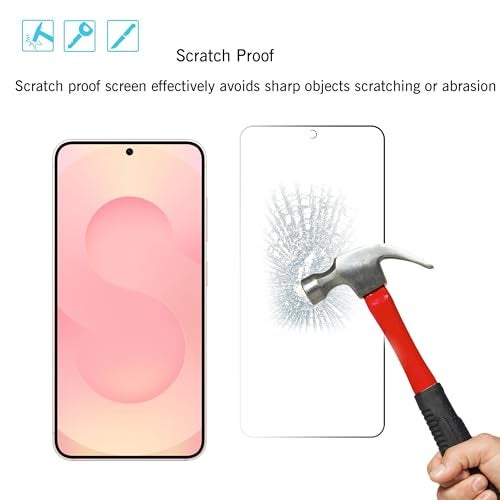 Ailun Glass Screen Protector for Galaxy S25 3 Pack + 3 Pack Camera Lens Tempered Glass Fingerprint Unlock Compatible 0.25mm Anti-Scratch Case Friendly Clear - HD [Not For S25 Plus/S25 Edge/S25Ultra] - Image 3