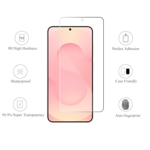 Ailun Glass Screen Protector for Galaxy S25 3 Pack + 3 Pack Camera Lens Tempered Glass Fingerprint Unlock Compatible 0.25mm Anti-Scratch Case Friendly Clear - HD [Not For S25 Plus/S25 Edge/S25Ultra] - Image 2
